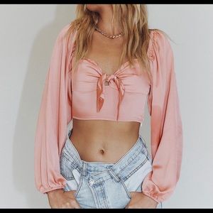 Princess Polly Estee long sleeve crop top